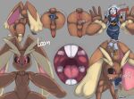  absurd_res anal anal_vore anthro canid canine canis dawn_(pok&eacute;mon) female group hi_res human jackal lagomorph leporid lopunny lucario male male/female mammal melancholicmash mouth_shot nintendo open_mouth pok&eacute;mon pok&eacute;mon_(species) rabbit size_difference video_games vore 