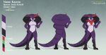  absurd_res anthro biped butt claws english_text feet hi_res hybrid kayron kobold looking_at_viewer male model_sheet nude pocketmob reptile scalie simple_background smile snake solo text 