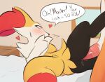  2022 anthro anthro_on_anthro anthro_penetrated anthro_penetrating anthro_penetrating_anthro arm_tuft bed bedding black_body black_fur blush bodily_fluids braixen breasts butt canid dialogue digital_media_(artwork) duo elbow_tuft english_text erection faceless_character faceless_male facial_tuft female female_focus female_penetrated fur furniture generation_6_pokemon genital_fluids genitals heart_symbol inner_ear_fluff inside interspecies male male/female male_penetrating male_penetrating_female mammal master mrdegradation multicolored_body multicolored_fur nintendo nipples nude on_bed one_leg_up orange_body orange_fur penetration penile penile_penetration penis penis_in_pussy pink_nipples pokemon pokemon_(species) pokephilia pussy pussy_juice_on_penis raised_leg red_body red_eyes red_fur red_nose sex side_boob solo_focus speech_bubble sweat text tuft vaginal vaginal_fluids vaginal_penetration white_body white_fur window yellow_body yellow_fur 