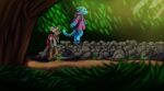  anthro dragon duo exploring forest hi_res hohan male male/male outside plant slime_dragon theslimedragon tree walking 