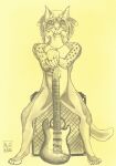  amplifier anthro felid female guitar hi_res mammal musical_instrument n2o nude plucked_string_instrument solo string_instrument 