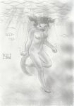  anthro female hi_res lutrine mammal mustelid n2o nude solo swimming 