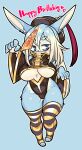  2022 4_toes 5_fingers anthro armwear asian_clothing asian_mythology bags_under_eyes bare_shoulders big_breasts biped black_nose blue_background blue_body blue_ears blue_eyes blue_face blue_fur blue_hair blue_hands blue_pupils breasts brown_clothing brown_hat brown_headwear brown_leotard chinese_clothing chinese_mythology clothed clothing countershade_face countershade_hands countershade_torso countershading covered_mouth dark_nose detached_sleeves digital_media_(artwork) dipstick_ears east_asian_clothing east_asian_mythology eyebrow_through_hair eyebrows feet female fingers full-length_portrait fur hair hair_between_eyes hat headgear headwear hi_res highleg highleg_leotard jiangshi kazuhiro kemono lagomorph leggings legwear leotard leporid light_body light_breasts light_countershading light_eyebrows light_inner_ear long_ears long_hair long_sleeves mammal monotone_breasts monotone_eyebrows monotone_inner_ear monotone_nose multicolored_body multicolored_ears multicolored_fur multicolored_hair mythology ofuda outline pattern_clothing pattern_legwear plantigrade portrait pupils rabbit simple_background solo striped_clothing striped_legwear stripes thick_eyebrows toes translucent translucent_hair two_tone_body two_tone_ears two_tone_face two_tone_fur two_tone_hair two_tone_hands undead under_boob white_body white_breasts white_countershading white_ear_tips white_ears white_eyebrows white_face white_fur white_hair white_hands white_inner_ear white_outline wide_sleeves 