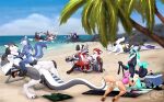  absurd_res anthro beach cunnilingus female female/female fingering genitals group group_sex hi_res knot leash lil_randum male male/female male/male masturbation nurah oral orgy penis seaside sex tentacles trecker vaginal warwolf_(character) 