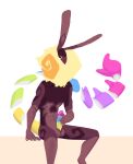  anthro brown_body brown_fur creatures_of_sonaria fur genitals lagomorph male mammal masturbation multicolored_penis multicolored_tail penis rainbow_claws rainbow_penis rainbow_tail roblox segmented_tail slit solo species_request unknown_artist yellow_body yellow_fur 