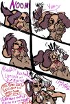  absurd_res angry animal_humanoid anthro areola arm_tattoo barefoot big_breasts big_butt bodily_fluids breasts brown_areola brown_nipples butt butt_tattoo canid canine canis comic comic_panel cum cum_in_mouth cum_inside cum_on_body cum_on_breasts cum_on_face dialogue digital_media_(artwork) domestic_dog duo ejaculation english_text erection feet fellatio female fur genital_fluids genitals hands-free hi_res humanoid lewdstuffstack licking male male/female mammal nipples nude olivia_(lewdstuffstack) open_mouth oral oral_penetration orgasm orgasm_from_oral penetration penile penis penis_lick piercing sex simple_background speech_bubble surprise tail_motion tailwag tan_body tan_fur tattoo text tongue tongue_out tongue_piercing toony unseen_male wide_hips 
