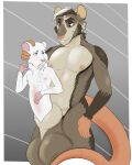  absurd_res animal_genitalia anthro balls bodily_fluids cock_transformation conjoined dominant dominant_male duo flyntdraws_(artist) fusion genital_fluids genitals hi_res looking_pleasured male male/male mammal mouse murid murine precum rat rodent sheath submissive submissive_male transformation 