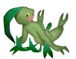  anthro arik_(artist) blush erection feral genitals green_penis grovyle hi_res looking_at_viewer looking_back male nintendo nude open_mouth penis plant pok&eacute;mon pok&eacute;mon_(species) simple_background smile solo tagme video_games white_background 