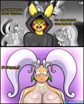  age_difference al_gx anthro assimilation big_breasts bodily_fluids breasts casual_nudity chubby_female clothed clothing comic dragon dragonite english_text fan_character female flashback fusion goo_creature goo_transformation goodra hi_res hood hypnosis larger_female mature_female mind_control nintendo opal_(al_gx) pikachu pok&eacute;mon pok&eacute;mon_(species) pok&eacute;mon_fusion possession purple_body size_difference story tears text transformation video_games 