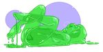  bad_source breasts copyright_request creature dadward goo_girl lying masturbation monster_girl nipples on_back sigh slime small_breasts solo spread_legs toe-point translucent transparent 