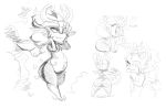  2014 belly butt fangs female grindavikbydaylight headwear humanoid imp midna monochrome navi nintendo not_furry ocarina_of_time open_mouth short_stack simple_background sketch solo the_legend_of_zelda twili twilight_princess video_games white_background wide_hips 