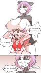  2022 2koma 4_breasts 4_horns :&lt; anthro armwear bare_shoulders big_breasts bikini bikini_top biped black_armwear black_body black_clothing black_elbow_gloves black_fur black_gloves black_handwear black_nose bottomwear breasts brown_horn cleavage clothed clothing comic dialogue digital_media_(artwork) dildo elbow_gloves english_text eyes_closed felid feline female fur giant_panda gloves hair handwear holding_breast holding_dildo holding_object holding_sex_toy horn hotpants huge_breasts inner_ear_fluff kazuhiro kemono mammal monotone_body monotone_fur motion_lines mouth_closed multi_breast multi_horn multicolored_body multicolored_fur open_mouth pink_body pink_bottomwear pink_clothing pink_dildo pink_fur pink_shorts purple_hair raised_arms red_bikini sex_toy sharp_teeth short_hair shorts solo speech_bubble supernumerary_breasts swimwear teeth text tuft two_tone_body two_tone_fur ursid white_body white_fur 