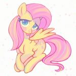  blue_eyes cutie_mark equid equine eyelashes feral fluttershy_(mlp) friendship_is_magic hair half-closed_eyes hasbro hi_res horseyuris mammal my_little_pony narrowed_eyes pegasus pink_hair pink_tail shy simple_background solo tongue tongue_out white_background wings yellow_body 