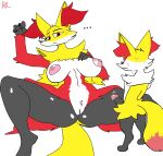  braixen canid canine delphox duo female feral fox fur genitals hi_res male male/female mammal nintendo nipples penis pok&eacute;mon pok&eacute;mon_(species) roxylover shy video_games 