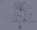  2022 anthro exclamation_point female fur hair hi_res mammal masturbation monochrome nude ruttingstrap sergal sex_toy sex_toy_in_pussy sex_toy_insertion solo trans_(lore) trans_man_(lore) vibrator vibrator_in_pussy 