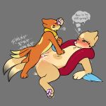  anthro blush bodily_fluids breath buizel cum cum_inside duo female feral floatzel genital_fluids hi_res kai_(mr.smile) larger_female male male/female motion_lines mr.smile nintendo panting pok&eacute;mon pok&eacute;mon_(species) size_difference smaller_male video_games 