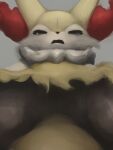  anthro black_body black_eyelashes black_eyes black_fur black_pupils braixen canid canine disgust empty_eyes featureless_crotch female fluffy frown fur hasukii kemono looking_at_viewer looking_back looking_down mammal multicolored_body multicolored_fur nintendo open_mouth pok&eacute;mon pok&eacute;mon_(species) pupils red_body red_fur red_nose red_tongue solo tongue two_tone_body two_tone_fur two_tone_tail video_games white_body white_fur yellow_body yellow_ears yellow_fur yellow_tail 