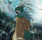  avian bird brown_body brown_feathers clothing decidueye feathers ferris_(ferrissimulator) ferrissimulator hi_res invalid_color male nintendo owl pok&eacute;mon pok&eacute;mon_(species) solo staff standing tagme triangle_strategy video_games 
