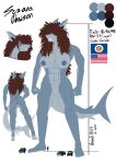  2019 5_toes abs absurd_res anthro apron55 areola biped brown_hair butt car color_swatch comparing digital_media_(artwork) english_text feet female fish flag flat_colors front_view full-length_portrait genitals grey_areola grey_body grey_nipples grey_skin grin hair hair_over_eyes hand_on_hip hi_res humanoid_feet lineless macro marine minnesota minnesota_flag model_sheet muscular muscular_anthro muscular_female nipples nude portrait pussy rear_view shark simple_background smile solo standing stars_and_stripes suzana_dawson text toes united_states_of_america vehicle white_background 