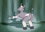  anthro asinus ass_up clothing donk_(donkdork) donkey equid equine guitar male mammal musical_instrument plucked_string_instrument shadow smallfryspy solo spotlight stage stage_curtains string_instrument torn_clothing torn_underwear underwear 