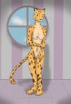  absurd_res anthro beastars breasts cheetah conditional_dnp felid feline female genitals giftheck hi_res mammal markings nipples nude pussy sheila_(beastars) solo spots spotted_markings 