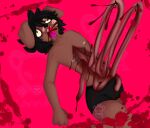  anthro blood bodily_fluids canid canine canis cannifilic domestic_dog girly gore guts male male/male mammal organs solo 