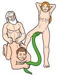  2015 adam_(disambiguation) anal bestiality christianity cunnilingus deity doggystyle eve female feral from_behind_position human male male/female male/male mammal oral religion reptile scalie sex snake sunblock_(artist) vaginal 