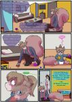  2021 anthro babystar biped comic detailed_background dialogue english_text female fur gem_(babystar) hair hi_res sitting speech_bubble standing text thought_bubble 