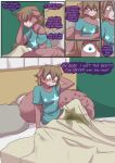  2021 anthro babystar biped comic detailed_background dialogue english_text eyes_closed female fur gem_(babystar) hair hi_res sitting solo text thought_bubble 