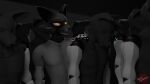  16:9 3d_(artwork) 4k absurd_res anthro blender_(software) canid canine clothed clothing confusion cybernetics digital_media_(artwork) dream eyes_closed factory fermi(rosecreates) fox fur grey_body grey_fur group hi_res machine male mammal red_fox resting robot rosecreates silver_fox widescreen 