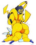  anal anthro balls big_butt bulge butt collaboration erection eroborus fur genitals group group_sex hi_res male male/male male_penetrated male_penetrating male_penetrating_male mask nintendo penetration penis pikachu pok&eacute;mon pok&eacute;mon_(species) sex superhero supervillain tepigfan101 threesome trio video_games yellow_body yellow_fur 