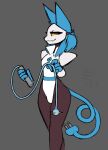  anthro avenu bulge crossgender deltarune empty_eyes felid flail gynomorph holding_object holding_weapon intersex mammal melee_weapon solo tasque_manager undertale_(series) video_games weapon yellow_eyes 