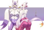  absurd_res anthro big_breasts blush breasts butt duo featureless_breasts featureless_crotch female fur hi_res kemono_tk mammal mienshao nintendo nude pok&eacute;mon pok&eacute;mon_(species) red_eyes smile video_games 