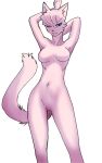  2008 anthro bagi bagi_the_monster_of_mighty_nature biped blue_eyes breasts cheek_tuft closed_smile cougar digital_media_(artwork) facial_tuft featureless_breasts featureless_crotch felid feline female fur humanoid_hands kazuhiro kemono light_nose mammal medium_breasts monotone_arms monotone_body monotone_breasts monotone_ears monotone_eyes monotone_face monotone_fur monotone_hands monotone_inner_ear monotone_legs monotone_neck monotone_nose monotone_tail nude one_eye_closed osamu_tezuka pink_arms pink_body pink_breasts pink_ears pink_face pink_fur pink_hands pink_inner_ear pink_legs pink_tail raised_arms raised_tail simple_background smile solo tuft white_background white_nose 