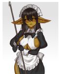  absurd_res allanel anthro big_breasts breasts clothing female goblin hi_res humanoid maid_uniform monster_girl_(genre) not_furry solo uniform 