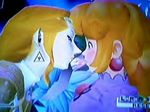  blonde_hair earrings jewelry long_hair lowres mario_(series) multiple_girls nintendo pointy_ears princess_peach princess_zelda saliva saliva_trail screencap super_mario_bros. super_smash_bros. the_legend_of_zelda the_legend_of_zelda:_ocarina_of_time triforce yuri 