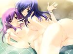  ass bath blue_eyes blue_hair breasts censored duplicate game_cg himeyuri_ruri himeyuri_sango lying medium_breasts mosaic_censoring multiple_girls nakamura_takeshi nude purple_eyes purple_hair pussy pussy_juice siblings take_your_pick to_heart_2 to_heart_2_xrated twins 