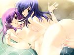  ass bath blue_eyes blue_hair breasts censored cum game_cg himeyuri_ruri himeyuri_sango medium_breasts mosaic_censoring multiple_girls nakamura_takeshi nude purple_eyes purple_hair pussy pussy_juice siblings to_heart_2 to_heart_2_xrated twins 