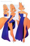  absurd_res anthro boondrawsnsfw bottomless canid canine clothed clothing diane_foxington dreamworks dress female fox hi_res high_heels jewelry mammal necklace solo the_bad_guys 