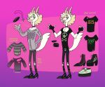  anthro blep blonde_hair boots bottomwear cadaverrdog canid canine canis chest_tuft clothing collar cross denim denim_clothing domestic_dog ear_piercing ear_ring fangs fingerless_gloves footwear fur gloves gradient_background green_sclera hair half-closed_eyes handwear herding_dog inverted_cross issac_(cadaverrdog) jeans leather leather_boots leather_clothing leather_footwear long_sleeve_shirt male mammal model_sheet narrowed_eyes oingo_boingo pants pastoral_dog piercing platform_boots platform_footwear punk purple_background shirt simple_background smile smirk smug smug_face smug_grin solo studded_belt studded_collar sweater t-shirt tongue tongue_out tongue_piercing topwear torn_bottomwear torn_clothing torn_pants tuft white_body white_fur wide_eyed 