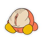  anonymous_artist anus female genitals kirby_(series) meme nintendo not_furry orange_body pubes pussy shitpost simple_background sitting solo video_games waddle_dee waddling_head white_background 