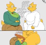  alphys anthro anthro_on_anthro belly belt bent_over big_breasts big_butt big_penis blush bodily_fluids bottomwear breasts buckteeth butt cellulite claws clothed clothed/nude clothing crossgender curvy_figure deltarune dialogue dress_pants dress_shirt duo english_text erection eyewear female ftg_crossgender fti_crossgender fully_clothed genital_fluids genitals glasses gynomorph gynomorph/female hi_res huge_breasts huge_butt huge_hips huge_penis huge_thighs humanoid_genitalia humanoid_penis intersex intersex/female jacket lizard love_handles necktie non-mammal_breasts nude obese obese_anthro obese_female obese_gynomorph obese_intersex open_mouth overweight overweight_anthro overweight_female overweight_gynomorph overweight_intersex pants penis penis_on_face precum reptile roccorox scales scalie selfcest shirt short_tail side_view signature simple_background square_crossover sweat teeth text thick_tail thick_thighs thought_bubble three-quarter_view tight_bottomwear tight_clothing tight_coat tight_pants tight_shirt tight_topwear topwear undertale undertale_(series) video_games voluptuous wide_hips yellow_body yellow_scales 