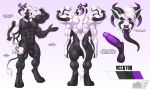  anthro balls big_penis bovid caprine demon digitigrade felid feline genitals goat hi_res hooves horn long_tongue male mammal model_sheet multi_arm multi_limb nude penis solo standing tail_tuft text tongue tongue_out tuft vallhund 