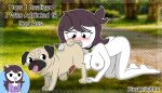  absurd_res all_fours anal ass_up bestiality big_breasts blushing_profusely bodily_fluids breasts butt canid canine canis collar dixydelightful domestic_dog duo female feral hi_res human jaiden_animations licking male male/female mammal molosser nipple_outline nipples oral pug rimming saliva saliva_on_tongue saliva_string sex small_molosser sweat tongue tongue_out toy_dog youtuber 