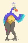  absurd_res anthro avian beak bedroom_eyes big_breasts bird bird_feet breasts feathered_crest feathered_wings feathers female genitals glistening glistening_breasts head_crest head_tilt hi_res huge_breasts kevin_(up) knock-kneed looking_at_viewer mature_female narrowed_eyes nipples nude open_mouth pussy red_body red_feathers seductive signature simple_background solo spread_wings standing tail_feathers talons thick_thighs tongue tongue_out wide_hips winged_arms wings zagz 