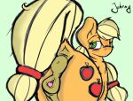  anatomically_correct anatomically_correct_genitalia anatomically_correct_pussy animal_genitalia animal_pussy anus applejack_(mlp) big_anus big_butt blonde_hair breasts butt clitoral_winking clitoris cutie_mark earth_pony equid equine equine_pussy female feral friendship_is_magic genitals green_eyes hair hasbro hi_res horse johrnyreport looking_at_viewer looking_back mammal my_little_pony nude pony puffy_anus pussy simple_background sleep_deprived solo teats 