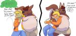  anthro burps duo gassy hi_res inflatingskunk kangaroo macropod male male/male mammal marsupial mouse murid murine overweight rodent 