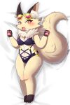  0227 absurd_res anthro blush breasts canid canine clothed clothing female fox fur hi_res mammal shirano solo swimwear world_flipper 