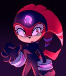  2021 5_fingers accessory anthro clothing echidna female fingers headband hi_res mammal monotreme open_mouth purple_eyes sega shade_the_echidna simple_background solo sonic_chronicles:_the_dark_brotherhood sonic_the_hedgehog_(series) spinstellar 