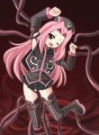  arietta detached_sleeves long_hair ochanomizu_doggu one_eye_closed pink_eyes pink_hair rape red_eyes solo tales_of_(series) tales_of_the_abyss tentacles thighhighs 